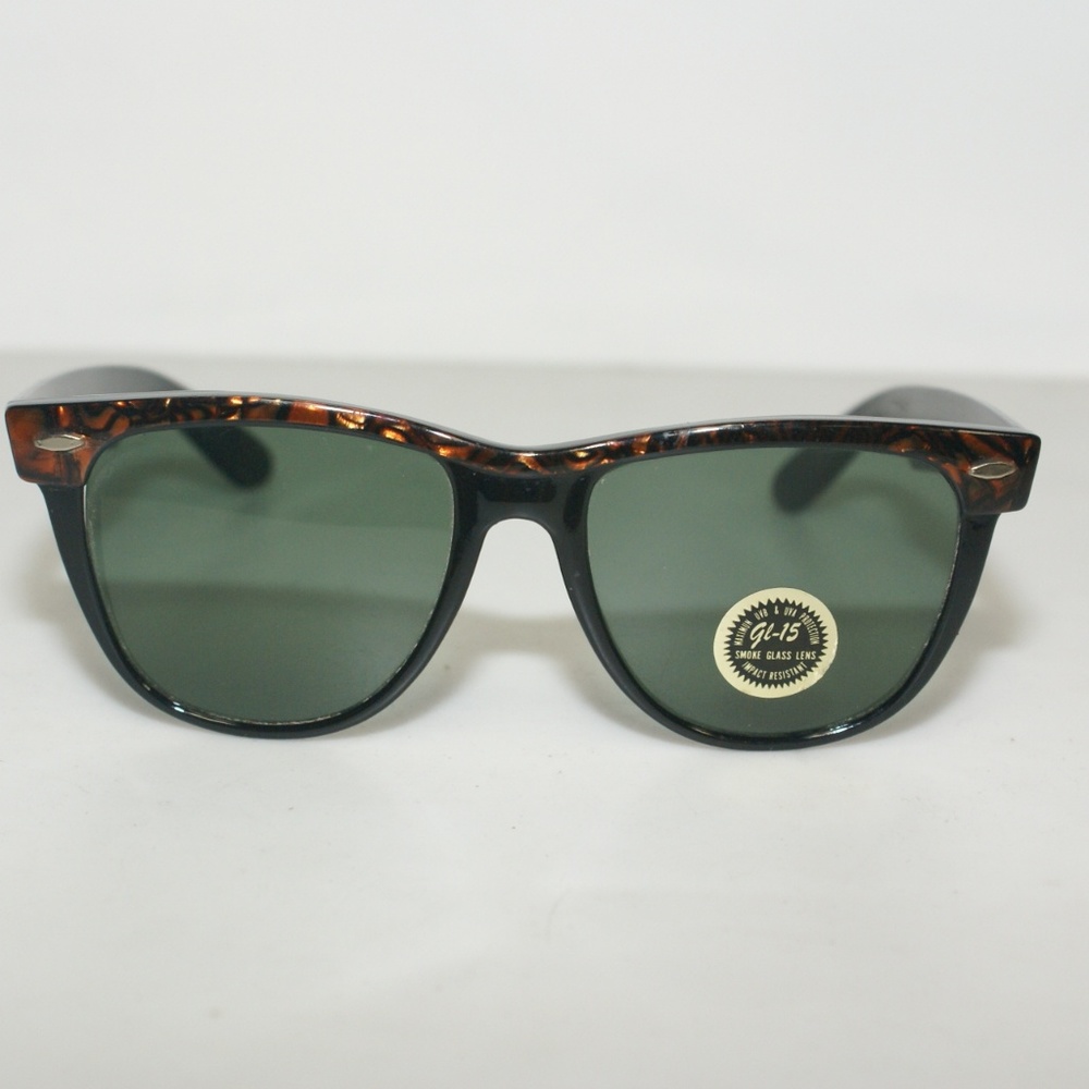NWT Vintage 80's Large Blues Bro. II Designer Sunglasses (Black/Tortoise)